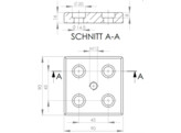 BSB Transport- en voetplaat ZN 90x90 Nut 10 M12 verzinkt ESD