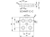 BSB Base plate zn 80x80 Nut 10 M12 galvanised ESD