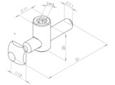 BSB Quick connector Nut 8 bending end to side ESD