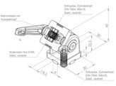 BSB Joint 30 Nut 8 with clamping lever and Fastening kit