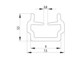 BSB Einfassprofil Nut 6 schwarz S 1-4mm