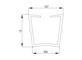 BSB Closure profile Nut 10 S 1-6mm  black L 2000mm