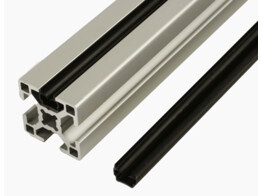 BSB Closure profile Nut 8 S 2-6mm  black L 2000mm