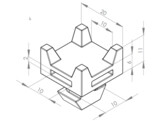 BSB Kreuzkabelbinderblock Nut 10