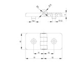 BSB Hinge PA 30/30 with Fastening kit  2 holes 
