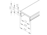 BSB Abdeckprofil PA 8 30  taubenblau RAL 5014  L  2000