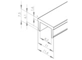 BSB Afdekprofiel Nut 10 zwart L 2000mm