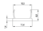 BSB Abdeckprofil Al Nut 10 L  2000