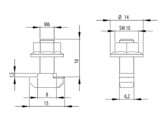 BSB Hamerschroefset M6x16 met kraagmoer ESD