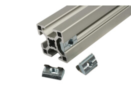 BSB Slot nut 8 M5  swivelling with spring sheet ESD