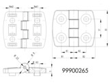 BSB Hinge 20x20 Nut 6  aluminium