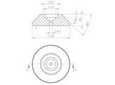 UNI zn O60 trapezoidal shape incl. anti-slip rubber