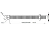 UNI threaded rod with ball O15 M12x125  ESD