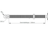 UNI threaded rod with ball O15 M12x150  ESD