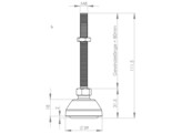 UNI Kombistellfu  O40 PA M8x80 Montiert