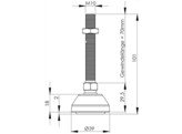 UNI Kombistellfu  O40 PA M10x70