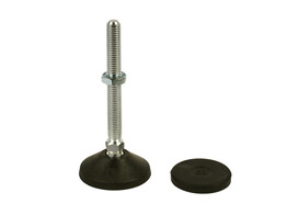 UNI adjustable foot set O60 PA with threaded rod M10x70  incl anti-slip