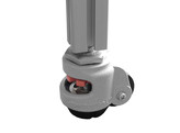 UNI Roulette pivotante O50/pied reglable O71  extensible man. jusqu a 10mm 200kg