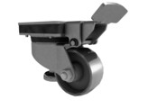 UNI Vast wiel O80/stelvoet O40 met montageplaat  rollende of staande positie