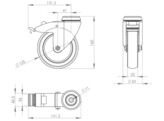 UNI Zwenkwiel O125 met boutgat O11 en rem  ESD