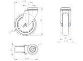 UNI Zwenkwiel O125 met boutgat O11  ESD