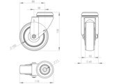 UNI Zwenkwiel O125 met boutgat O11