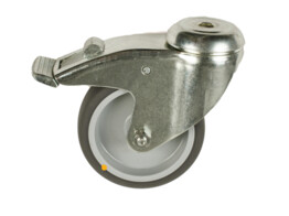 UNI Caster O100 with bolt hole O13 and brake  ESD