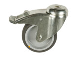 UNI Roulette pivotante O100 avec trous de boulons O13 et frein  ESD