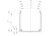 UNI Cable duct profile 80x80