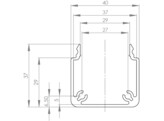 UNI Cable duct profile 40x40