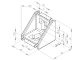 BSB bracket 45x45 T-Nut die cast alu look. ESD