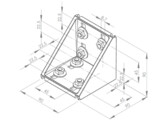 BSB Hoek 90x90 Nut 10 met bevestigingsset ESD