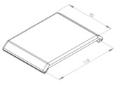 BSB Capuchon de equerre 90x90 rainure 10
