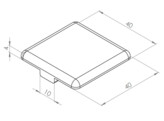 BSB Abdeckkappe Profil 40x40 nut10 grijs
