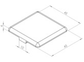 BSB Abdeckkappe 45x45 signalgrau