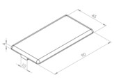 BSB Abdeckkappe 45x90 signalgrau