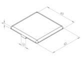 BSB Abdeckkappe 60x60 signalgrau