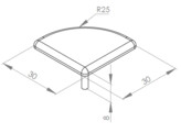 BSB Abdeckkappe 30x30R nut8