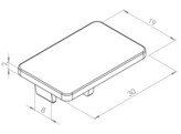 BSB Abdeckkappe 19x30 Nut 8 t 2mm