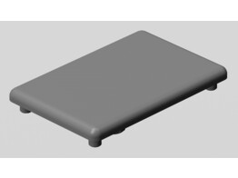 BSB Cover cap profile 30x45 Nut 8 grey RAL7035