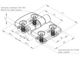BSB Hinge PA Nut 10 40/40 with Fastening kit