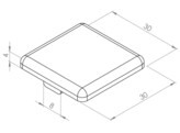 BSB Abdeckkappe 30x30 Nut 8 signalgrau