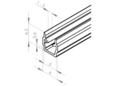 ISB Cover-and Closure profile Nut 5 black L 2000mm