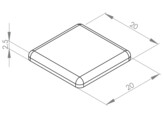 ISB Afdekkap Profiel 20x20 Nut 5 t 2 5