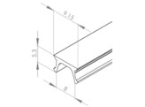ISB Abdeckprofil 8 Alufarbig gepragt L  2000