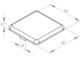 ISB Afdekkap Profiel 40x40 Nut 8