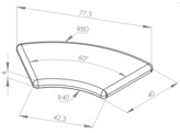 ISB Afdekkap Profiel R40/80-60  Nut 8