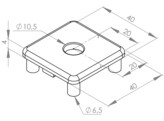ISB Abdeckkappe 8 40x40 mit Loch