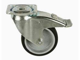 UNI Caster O75 with mounting plate 60x60 and brake