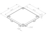 UNI Cover cap Cable duct profile 80x80